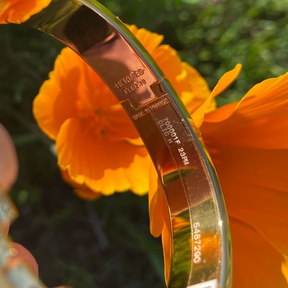 👑🍊 SOLD - HERMÈS Clic H Bracelet Size PM 🍊👑 - Picture 6 of 14